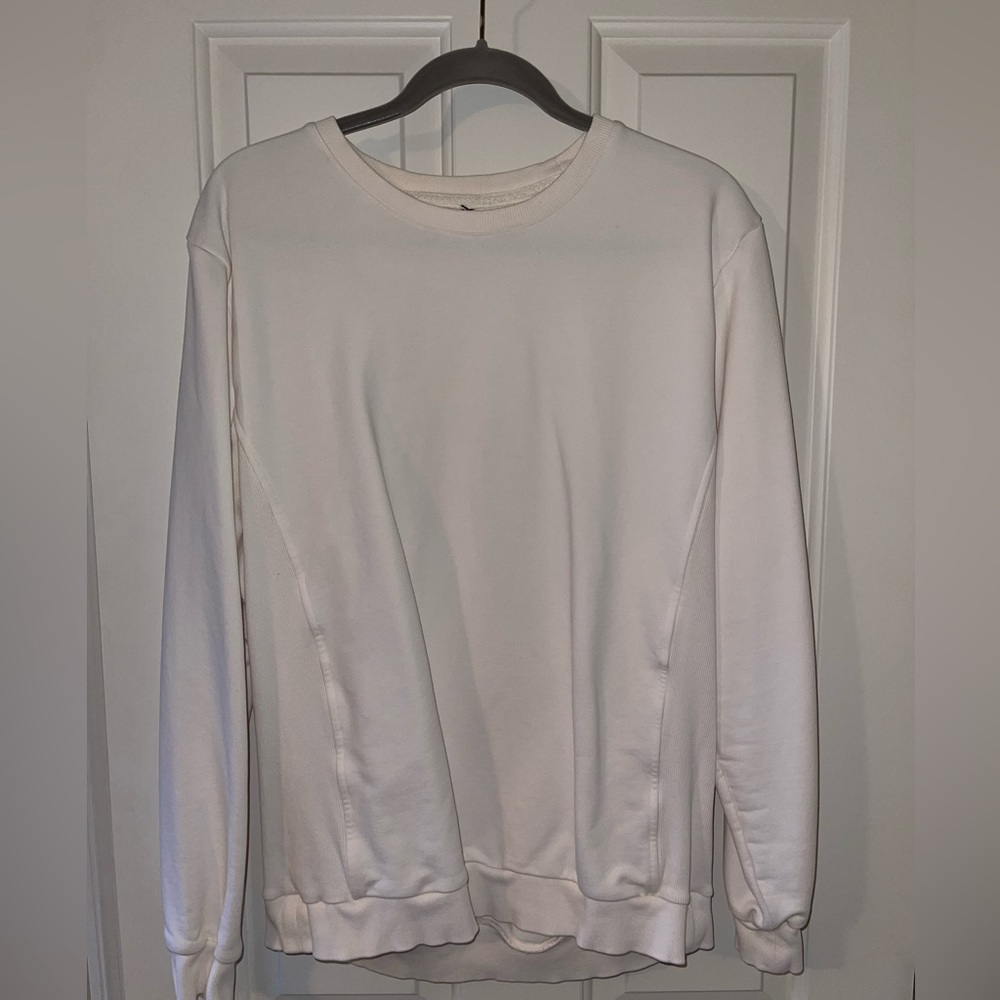 Fabletics Men White Sweater Shirt Large